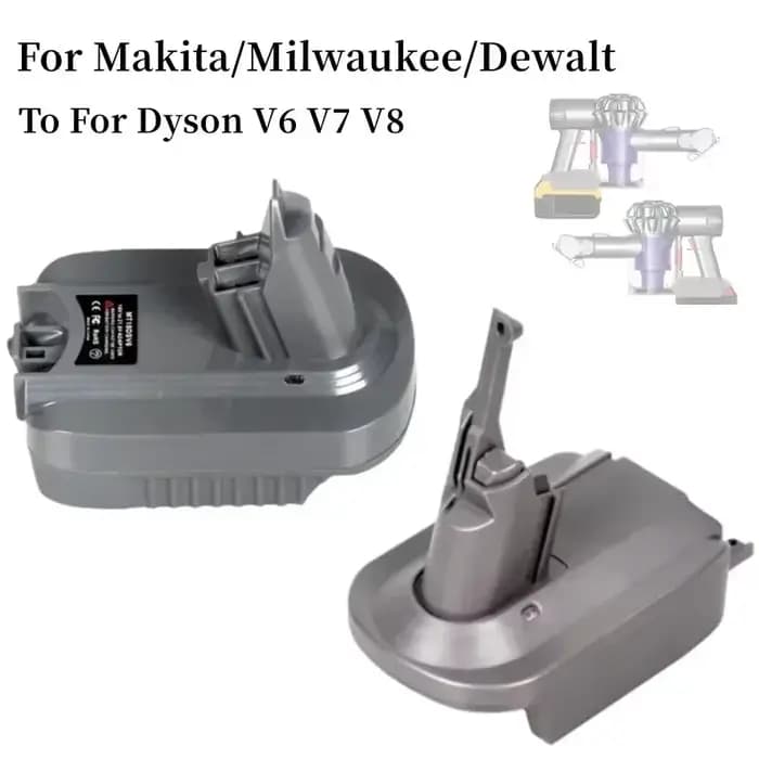 Adaptateur de batterie pour aspirateurs Dyson série V6 V7 V8 MT18DSV6 DM18DSV6 DM18DSV78 pour Batteries Dewalt/Makita/Milwaukee 18V