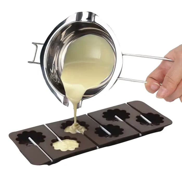 Fondoir à Chocolat en Acier Inoxydable avec Brosse