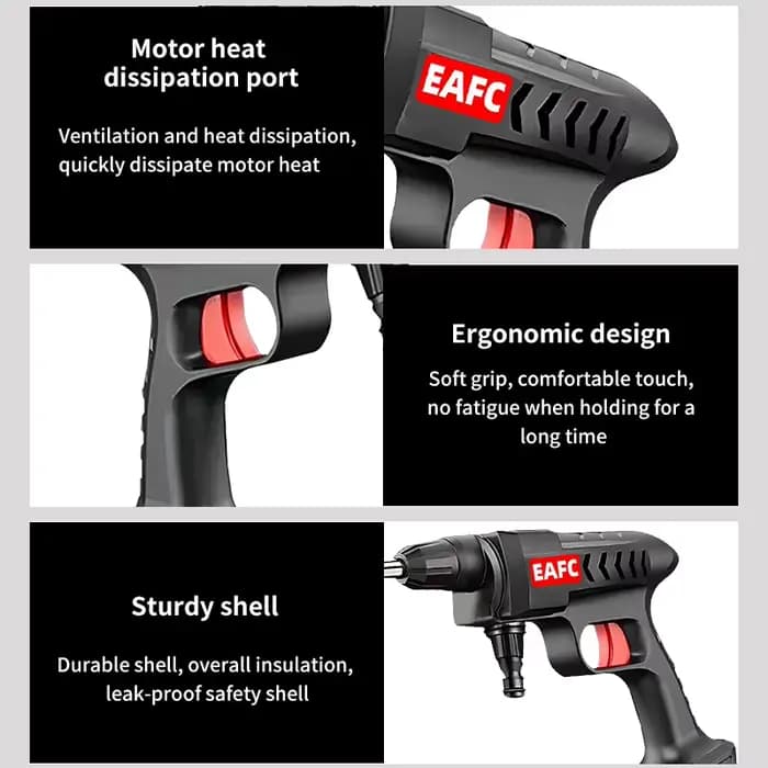 300W 60Bar sans fil haute pression lave-auto pistolet de lavage Auto propre générateur de mousse
