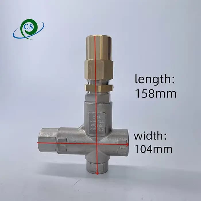 Vanne de décharge réglable pour nettoyeur haute pression 500-600 bars 80 L/min