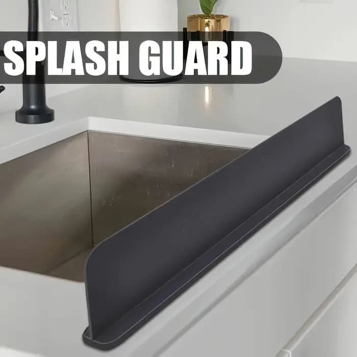 Protection contre les éclaboussures d'évier en silicone avec ventouses – Barrière d'eau pour la cuisine