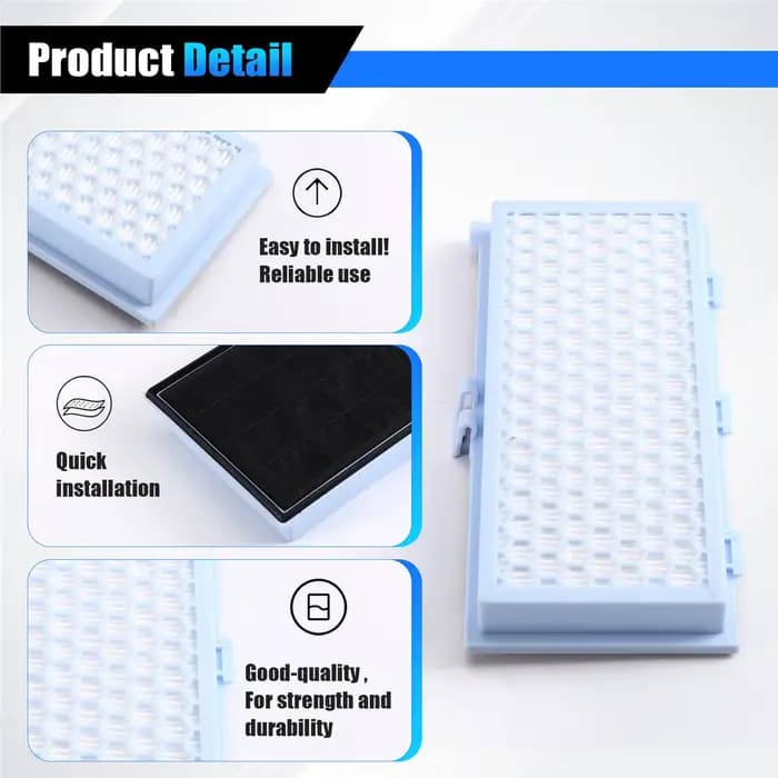 ABXH Lot de 4 filtres HEPA AirClean SF-HA 30 pour modèles d'aspirateurs Miele