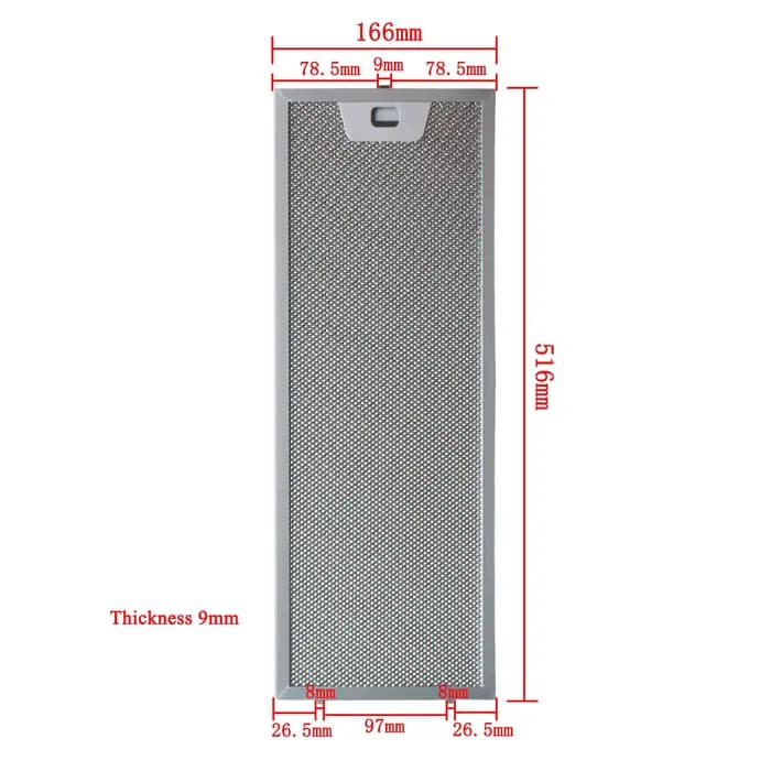 00660222 00660223 jeu de filtres pour hotte de cuisine 516x166 + 516x186mm filtre à graisse