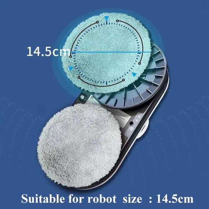 Tampons de nettoyage en microfibre pour HUTT DDC5 DDC55, chiffon lavable de 14.5cm pour nettoyeur de vitres de plongée, Robot rond, chiffon anti-poussière