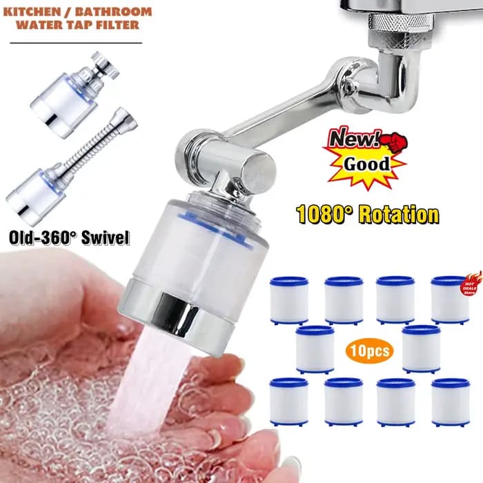 360/1080 ° Filtre à eau pour robinet pivotant