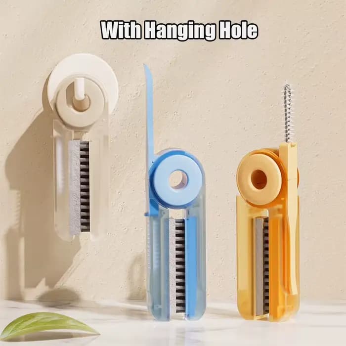 Brosse de nettoyage d'écart de couvercle de tasse 4 en 1