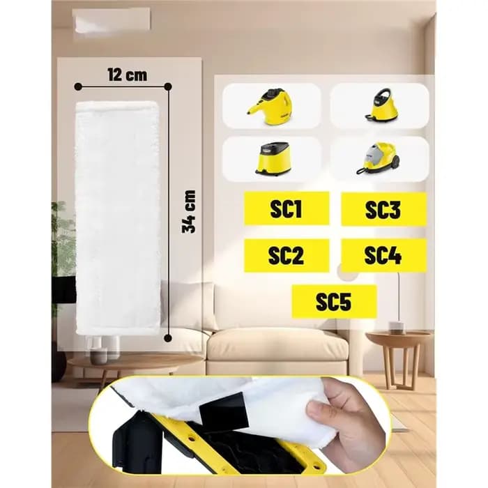 Chiffons en microfibre pour nettoyeur vapeur Karcher Easyfix SC1 SC2 SC3 SC4 SC5
