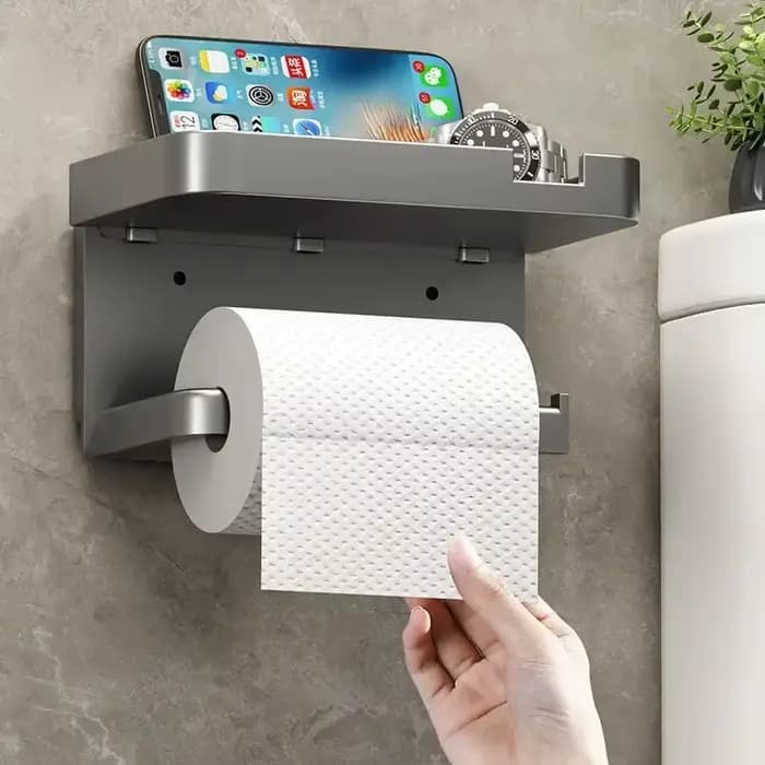 Porte-papier toilette facile à installer - Fixation murale