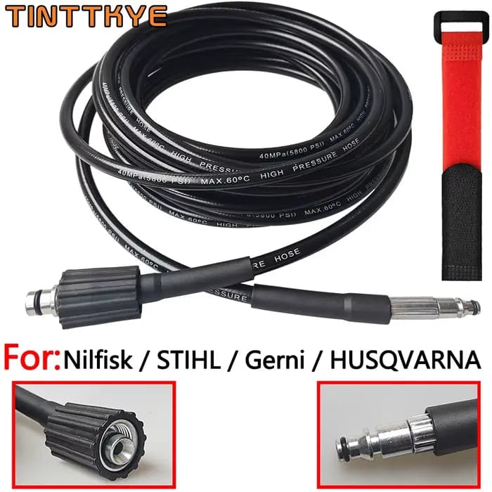 Tuyau de nettoyage d'eau à pression de 6 à 20M, cordon de tuyau d'arrosage, Lance de lavage, tuyau d'extension de pistolet pour Nilfisk STIHL Gerni HUSQVARNA