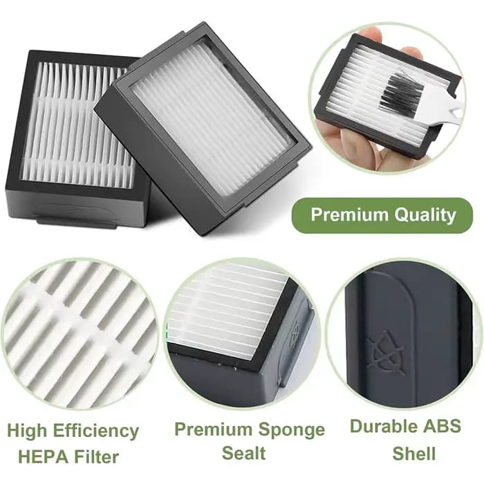 Pour iRobot Roomba evo, i,e Series:E5 E6 E7 i1 i3 i4 i5 i6 i7 i8 e, i, séries aspirateurs robots, pièces de rechange avec filtre HEPA