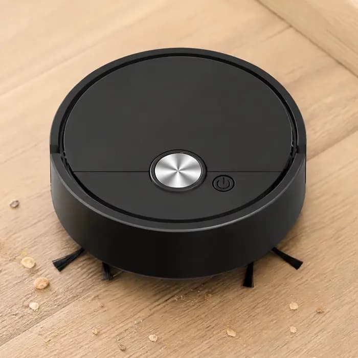 Mini aspirateur robot 3 en 1, machine de nettoyage intelligente légère, évitement automatique des obstacles pour poils d'animaux, sols durs et tapis