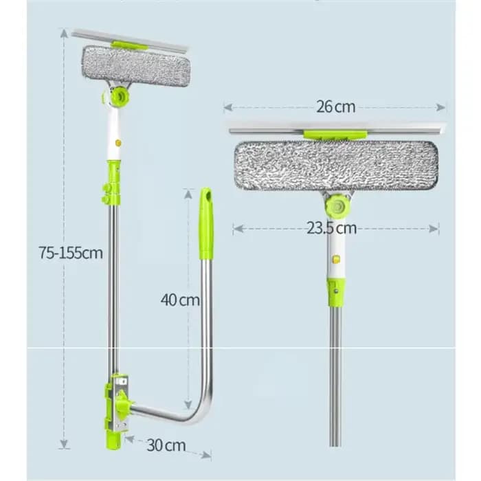 Brosse de nettoyage de vitres télescopique améliorée