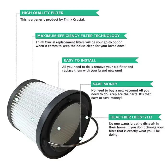 Filtre à poussière pour Black & Decker