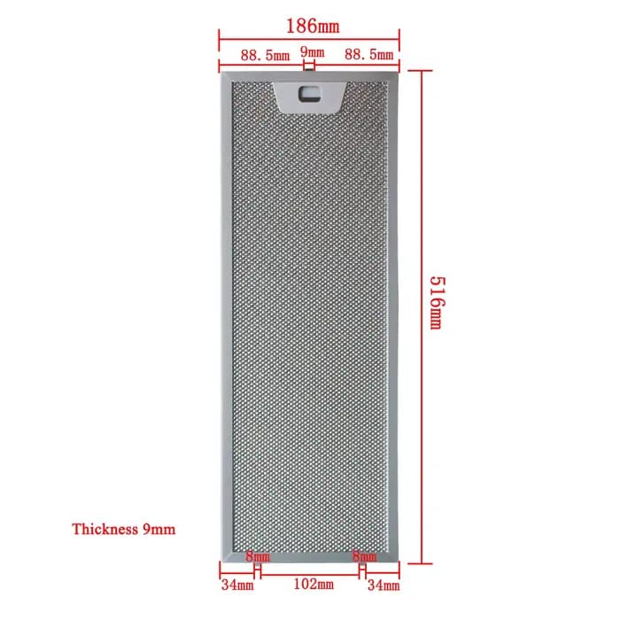 00660222 00660223 jeu de filtres pour hotte de cuisine 516x166 + 516x186mm filtre à graisse