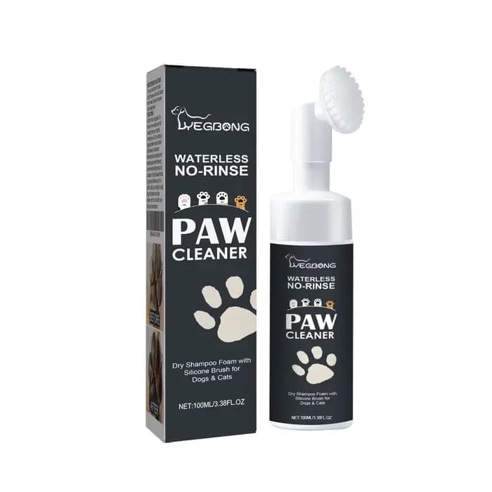 Mousse nettoyante pour pattes d'animaux domestiques