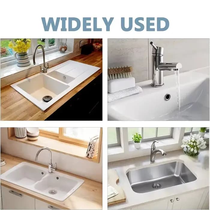 Couvercle de débordement d'évier de lavabo de cuisine de salle de bains en plastique, 4 pièces, anneau d'insertion de remplacement, trou chromé, bouchon de vidange rond, accessoire de lavabo