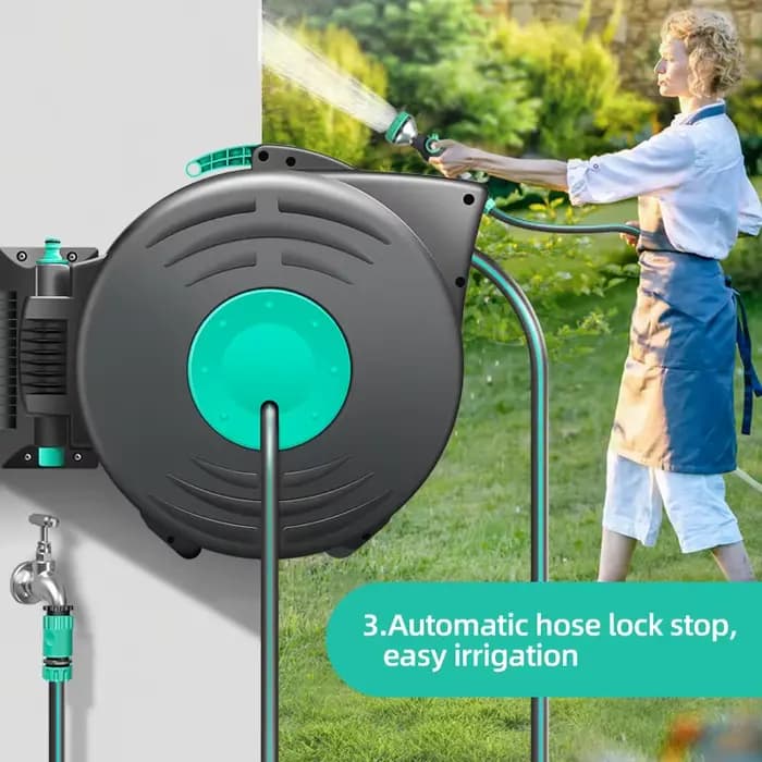 Enrouleur de tuyau automatique rétractable