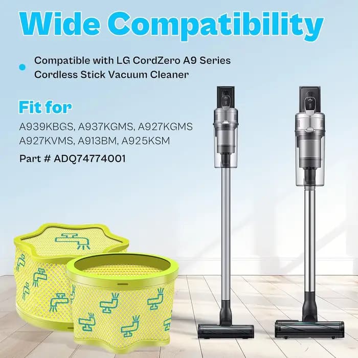 Filtres de remplacement compatibles avec aspirateur LG CordZero A9 pour A939KBGS