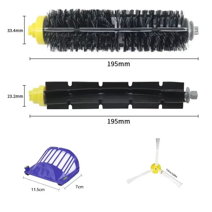 Pour IRobot Roomba série 500 et 600 550 560 650 620 694 676 675 692 Robots de nettoyage de sol brosse à rouleau