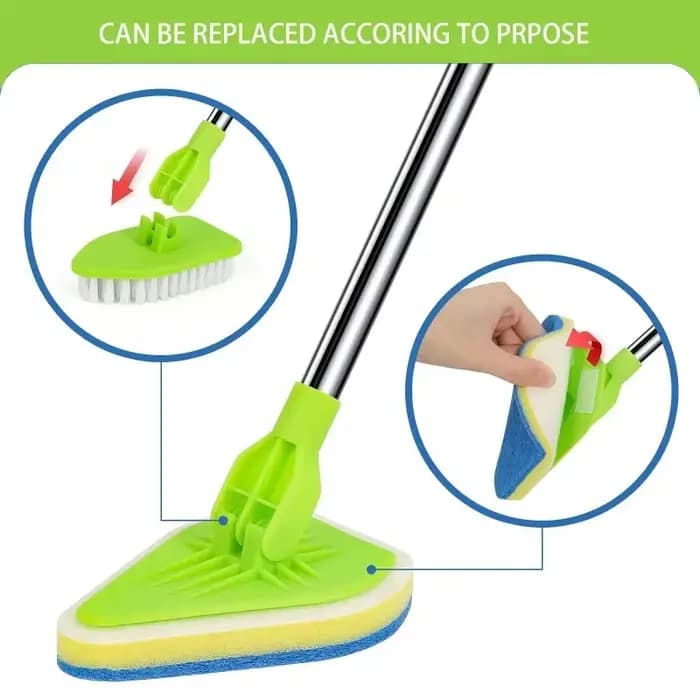 Brosse de Sol Multifonctionnelle Rétractable, Triangulaire, pour la Famille