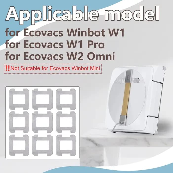 Chiffon de nettoyage pour robot aspirateur de fenêtres Ecovacs Winbot W2 Omni