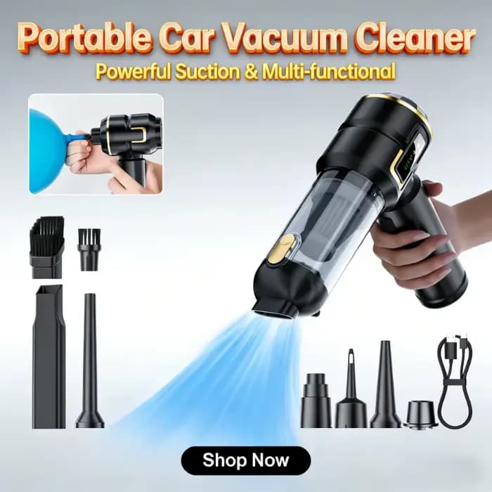 Mini aspirateur de voiture sans fil puissant 998000PA, aspirateur portable sans fil pour voiture
