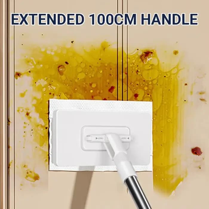 Nouveau avec 3 chiffons réutilisables Serpillère mains libres 360 ° Clip de fixation automatique pour serpillière à
