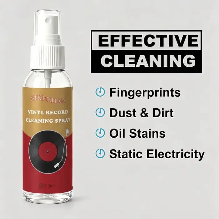 Spray nettoyant pour disques vinyles SIKEZHAN (60ml) | Anti-statique