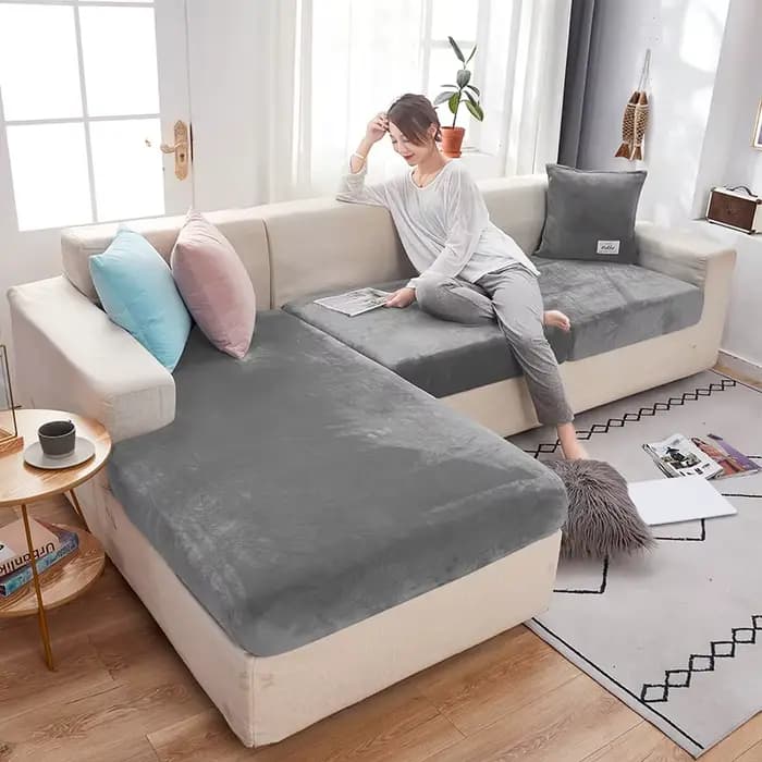 Housse de siège de canapé en tissu velours