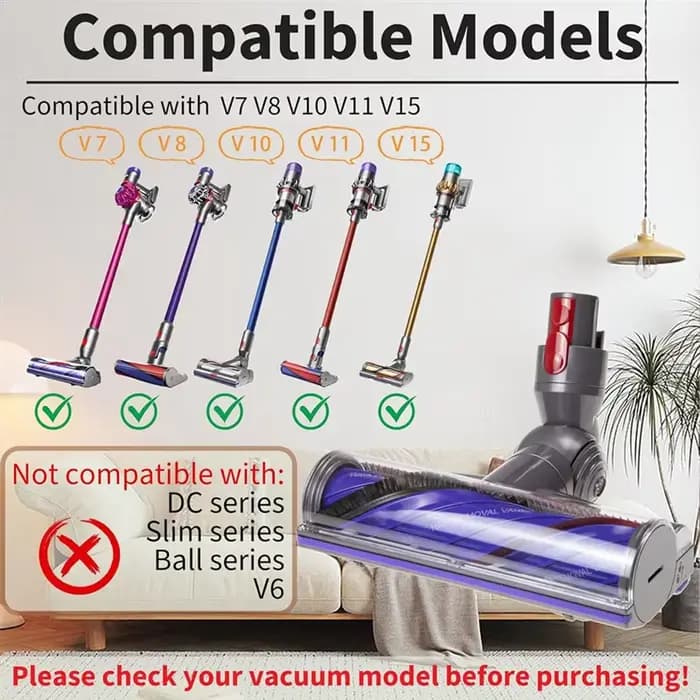 FLYY-ensemble de têtes d'aspirateur de remplacement Anti-emmêlement pour aspirateur sans fil Dyson V8 V10 V11 V15 pour tapis tapis sol en bois dur