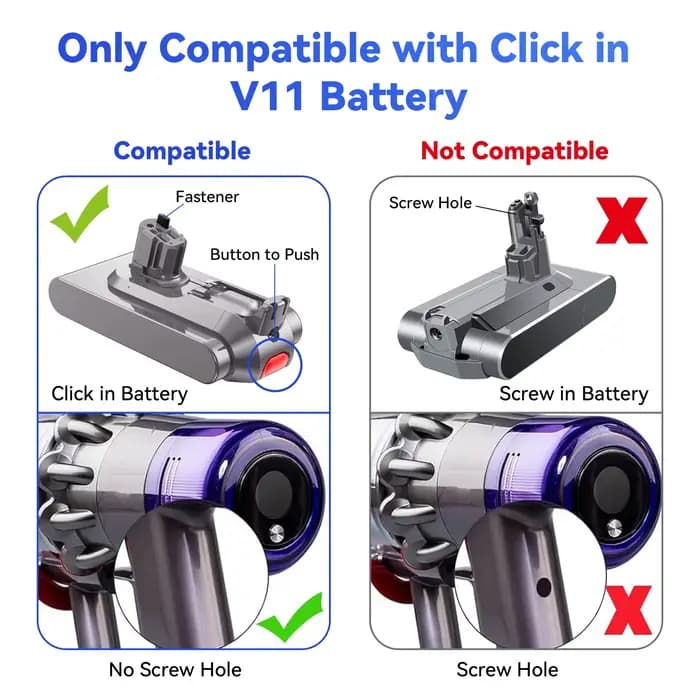 Batterie 25, 2 V 6000 mAh pour aspirateur Dyson série V11 SV15 moelleux 970145 -02 version de boucle