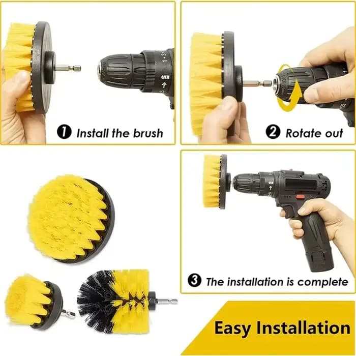 Ensemble de brosses de nettoyage pour perceuse