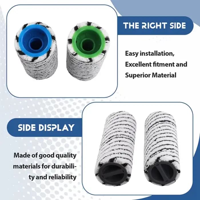 4PCS Forkarcher FC3 FC5 FC7 FC3D ensemble de rouleaux multi-surfaces microfibre lavable rouleau brosse aspirateur