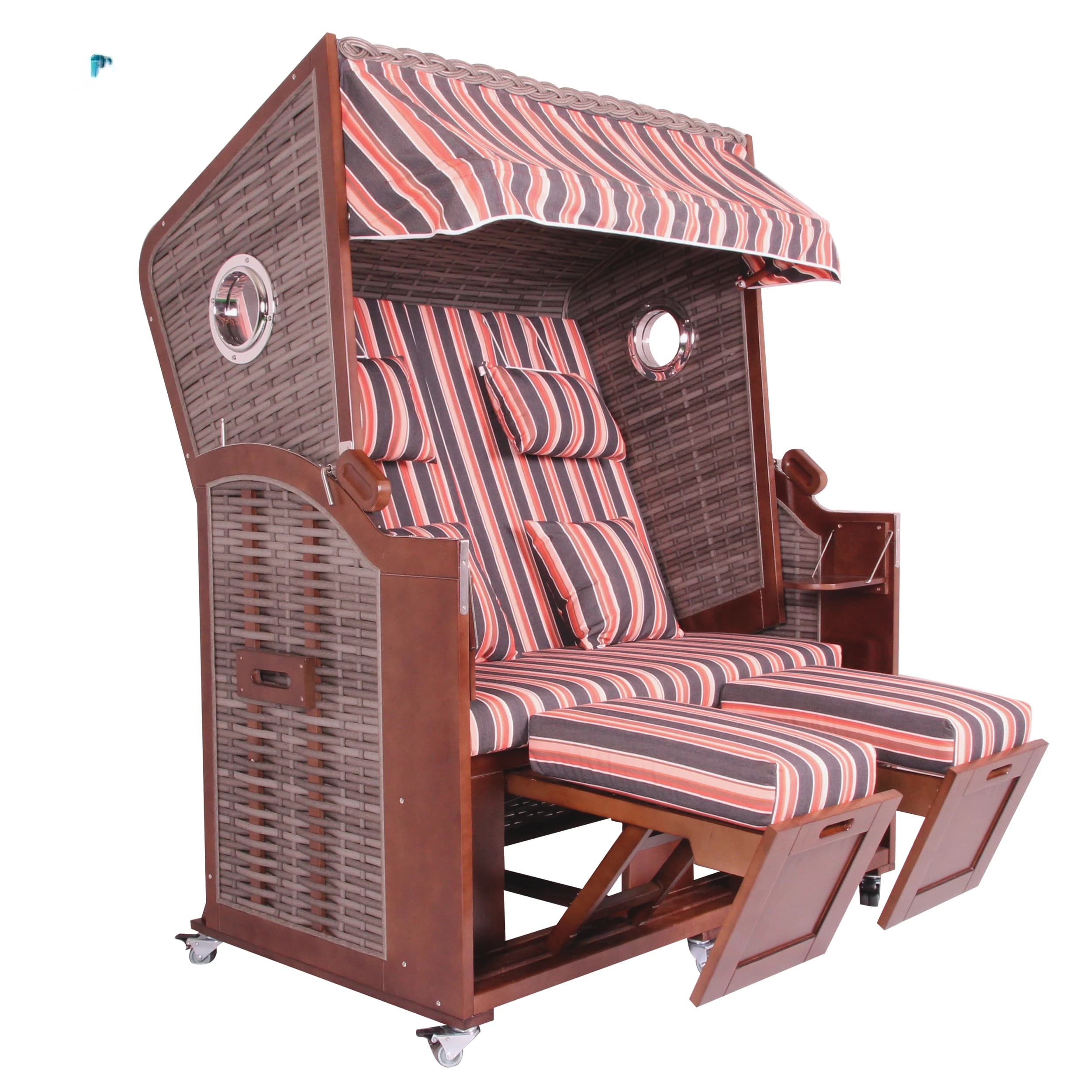 Chaise de plage pliante pliable en rotin
