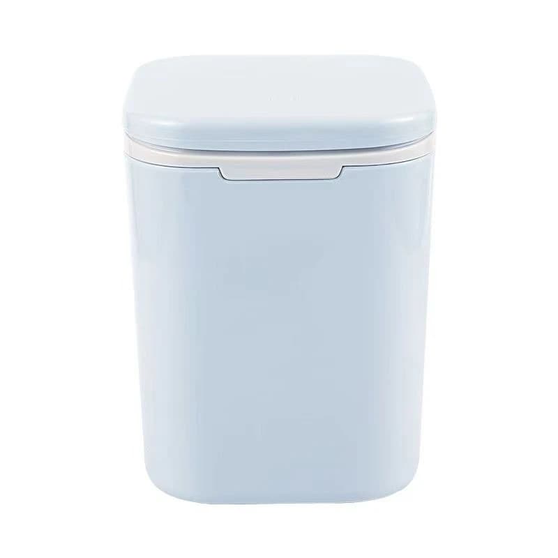 Poubelle en plastique avec couvercle à pression, petite poubelle pour la maison, le salon, le bureau