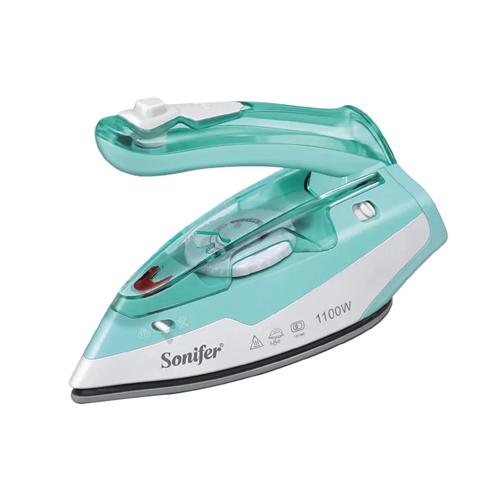 Fer à vapeur portable avec manche pliable, 1100 W, fer électrique pour tissus, semelle en céramique,