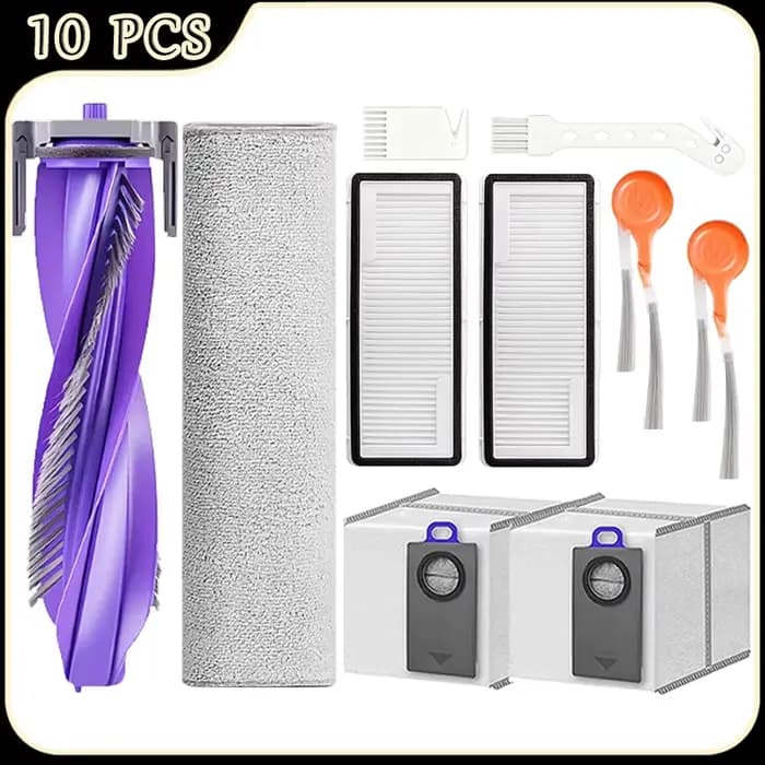 Accessoires pour aspirateur robot Narwal Flow 2 : brosse principale, brosse latérale, filtre HEPA, s