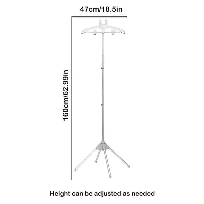 Porte-vêtements vertical réglable et rotatif à vapeur pour repassage, support de vêtements portable