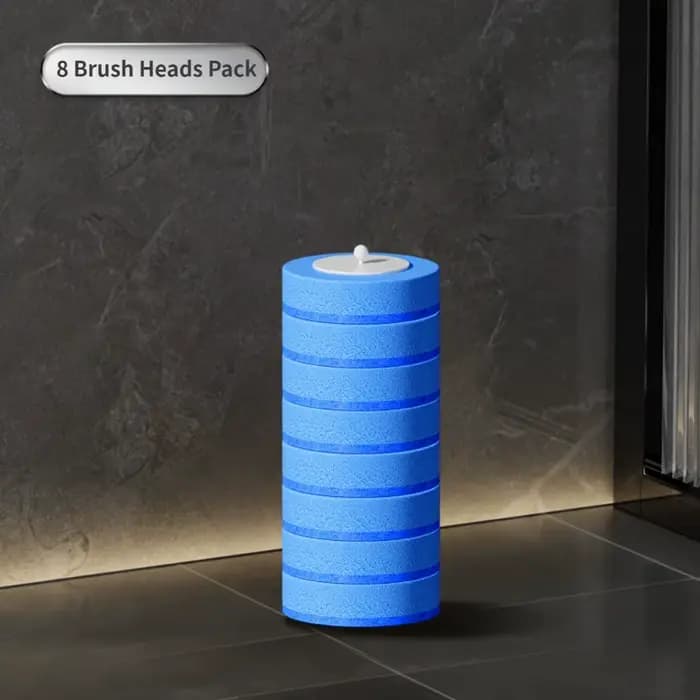 Brosse de toilette jetable murale avec installation sans perçage et solution de nettoyage intégrée p