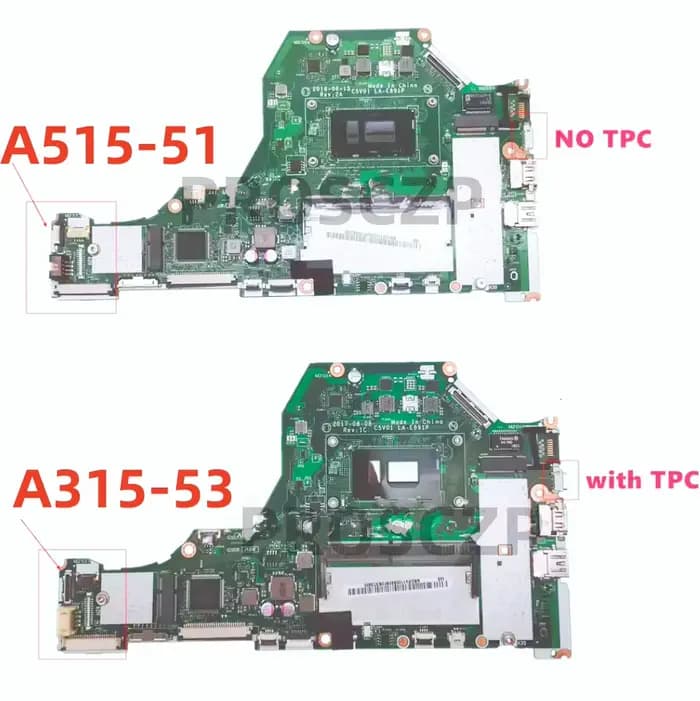 Carte mère C5V01 LA-E891P pour ordinateur portable Acer Aspire A515-51 A515-51G A315-53 A315-53G ave