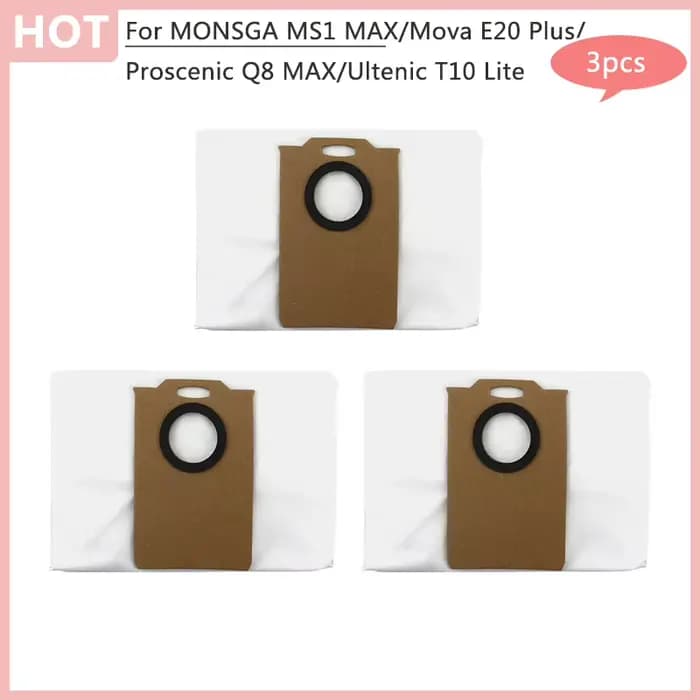 Sac à poussière pour aspirateur Robot de balayage MONSGA MS1 MAX / Proscenic Q8 MAX / Ultenic T10 Li