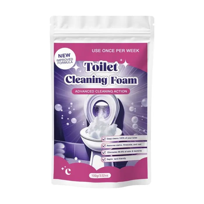 Mousse nettoyante puissante pour toilettes au citron 100 g – Utilisation hebdomadaire élimine les ta