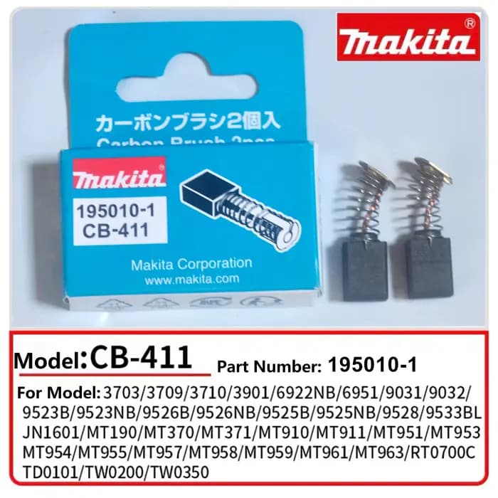 Brosse au charbon Makita CB-411, pièce d'outil électrique, accessoires pour meuleuse d'angle, machin