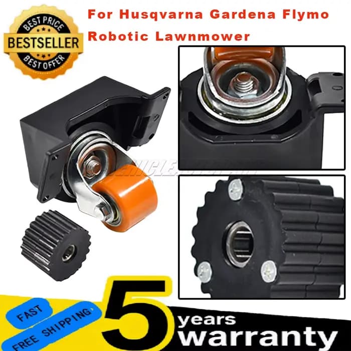 Pour tondeuse robot Husqvarna Gardena R38Li R40Li R45Li R50Li Flymo, roue arrière entièrement rotati