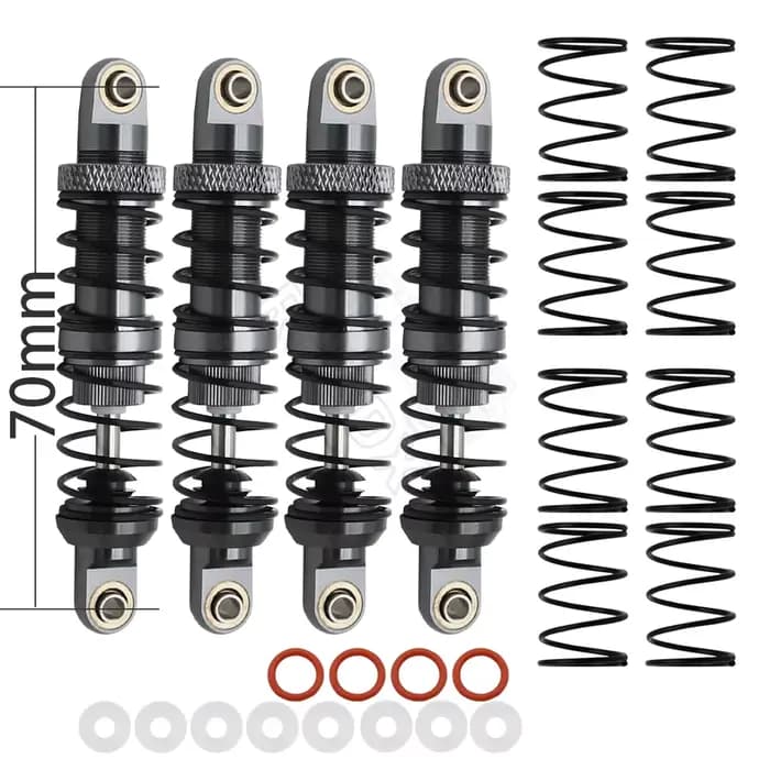 Amortisseur d'huile en métal 70mm 80mm 90mm 100mm 110mm 120mm, pour voiture sur chenilles 1/10 RC Ax