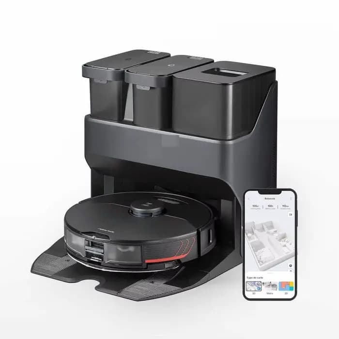 NOUVEAU ORIGINAL Roborock S7 MaxV Ultra Robot Aspirateur avec Station de Vidage, Lavage et Remplissa