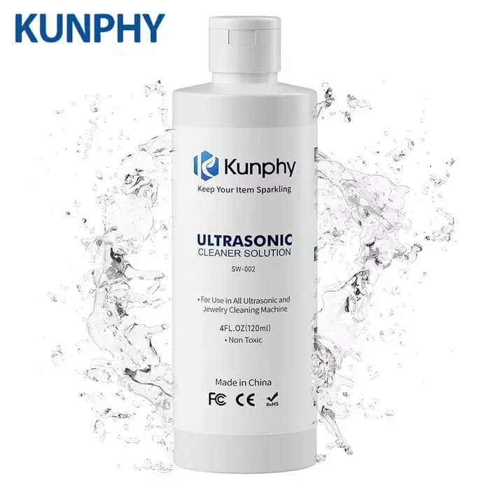 Solution de nettoyage ultrasonique pour bijoux, 120ml, pour machine de nettoyage de lunettes, nettoy