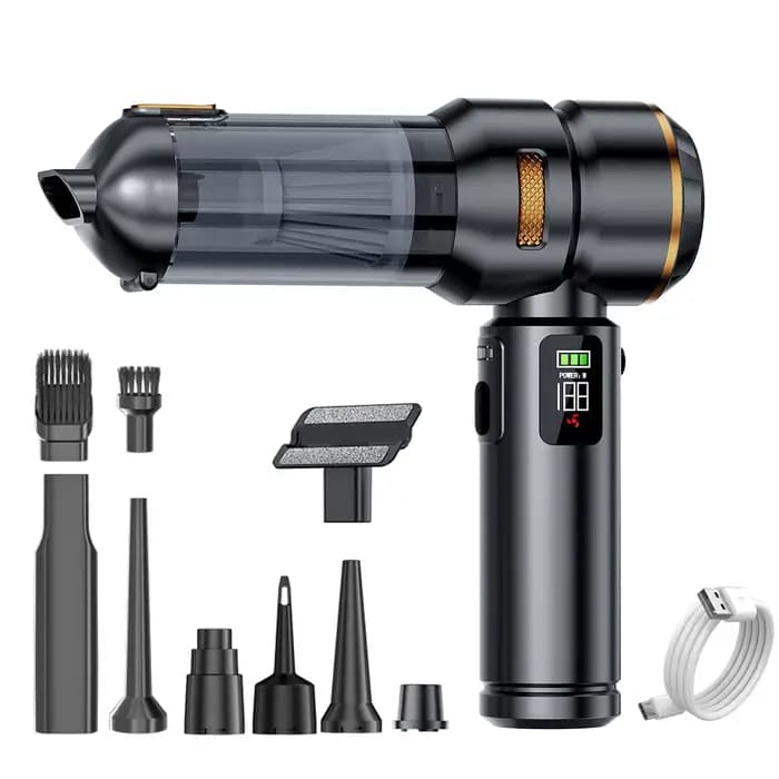Aspirateur de voiture sans fil, aspirateur à main, souffleur d'air 17000Pa, nettoyage portable avec