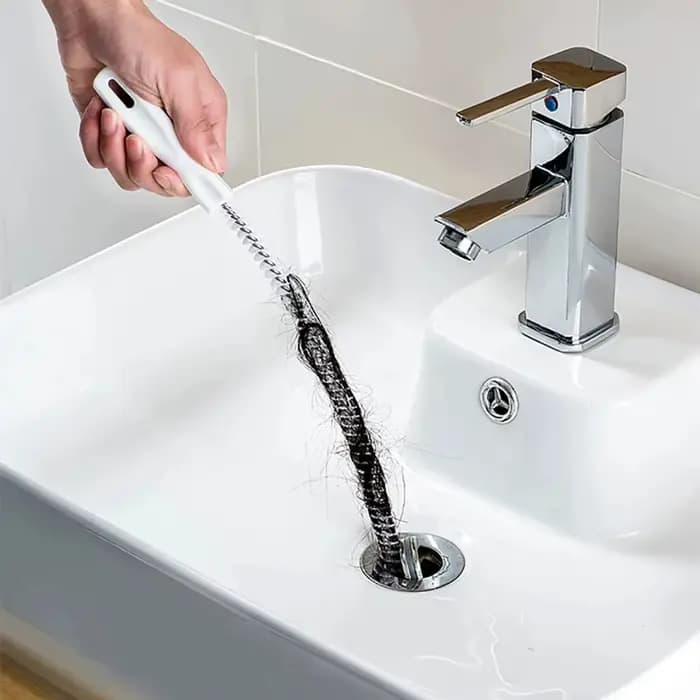 Brosse de dragage de tuyaux longue et flexible pour le nettoyage des canalisations d'évier de cuisin