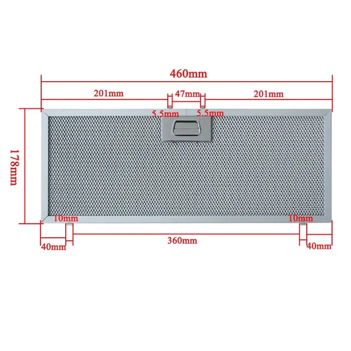 Filtre pour hotte de cuisine ELICA WHIRLPOOL 460x178mm